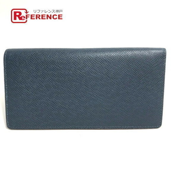 Louis Vuitton Taiga Portefeuille Brazza Long Wallet Leather Ocean Blue - Picture 1 of 9